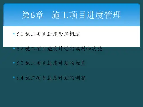 15施工项目进度管理ppt课件