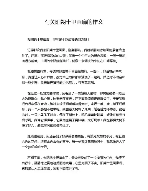 有关阳朔十里画廊的作文