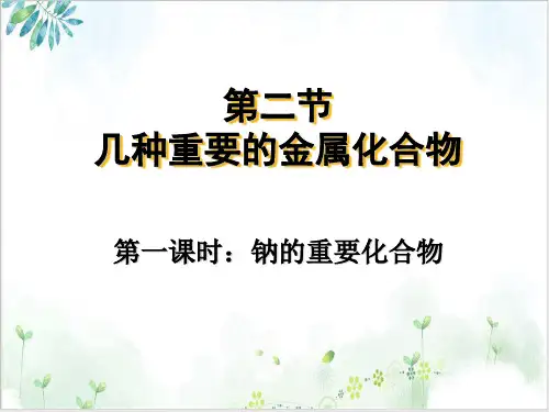 人教版-必修几种重要的金属化合物钠的重要化合物课件