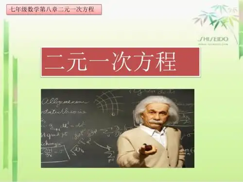 人教版七年级数学第8章二元一次方程(整章知识详解结合例题习题答案解析)