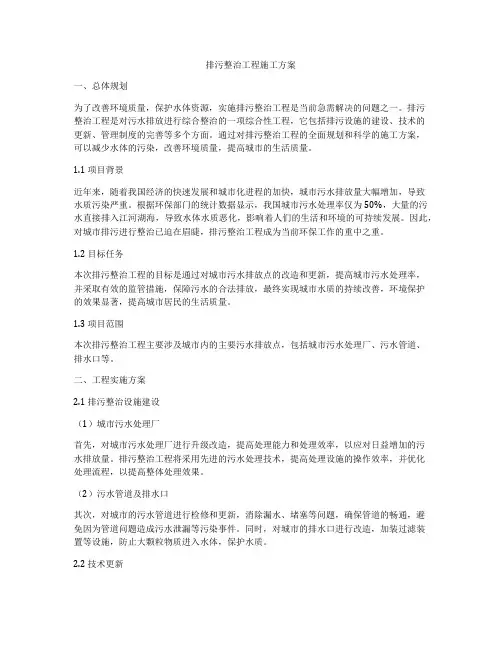 排污整治工程施工方案