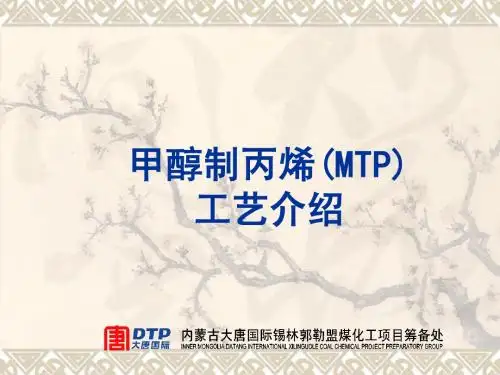 甲醇制丙烯(MTP)工艺介绍