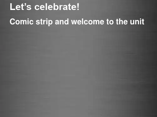 七年级英语上册 Unit 5《Let’s celebrate Welcome to the unit