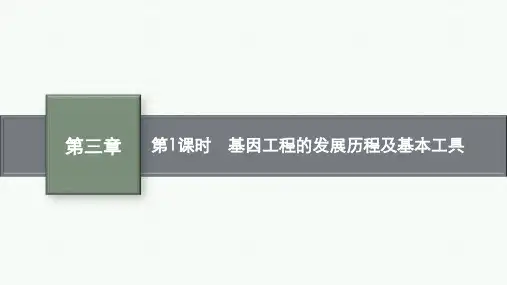 苏教版高中生物学选择性必修3生物学技术与工程精品课件 第三章 第1课时 基因工程的发展历程及基本工具