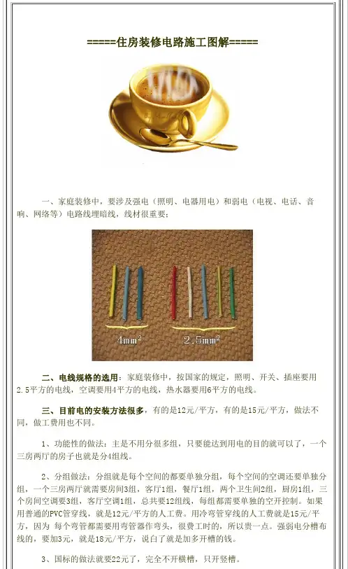 住房装修电路施工图解(住房装修必藏)