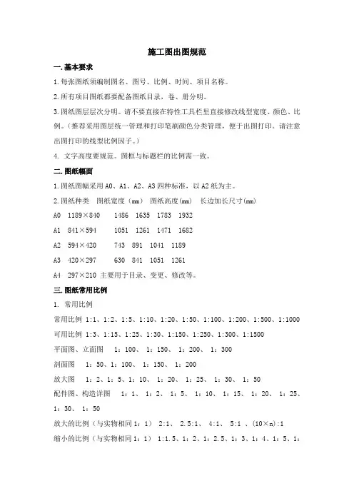 施工图出图规范
