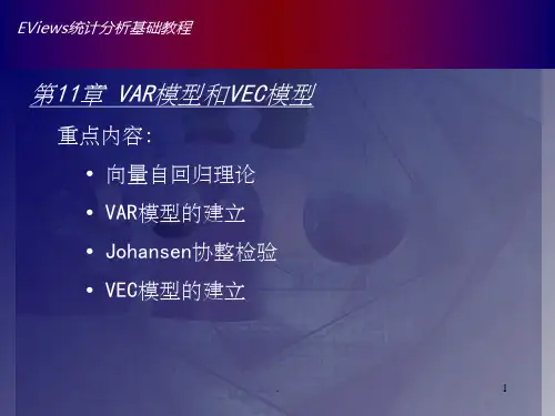 Eviews中VAR模型的操作脉冲响应分析和方差分解的实现