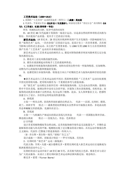 工艺美术运动与新艺术运动