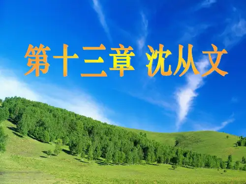 13第十三章沈从文精品PPT课件