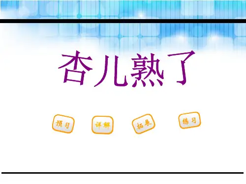 《杏儿熟了》PPT课件【精品课件】