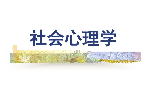 社会心理学全套ppt课件269