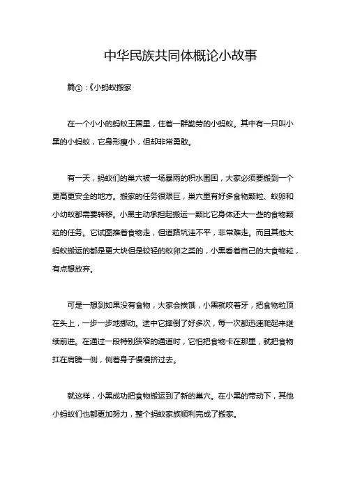 中华民族共同体概论小故事