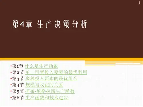 管理经济学第四_20生产决策_ppt