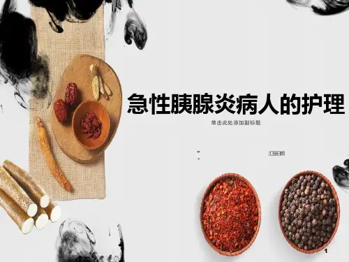 急性胰腺炎病人的护理ppt课件