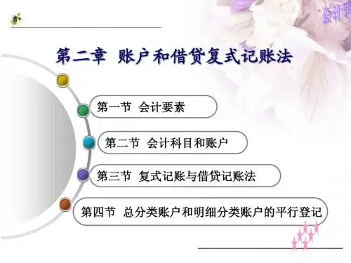 2第二章  账户和借贷复式记账法简化