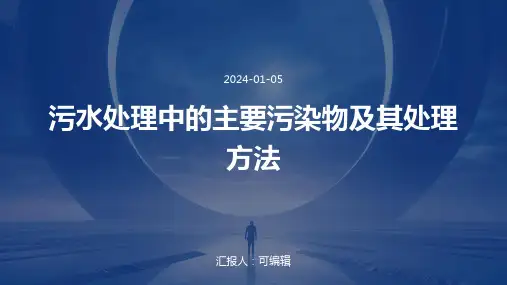 污水处理中的主要污染物及其处理方法