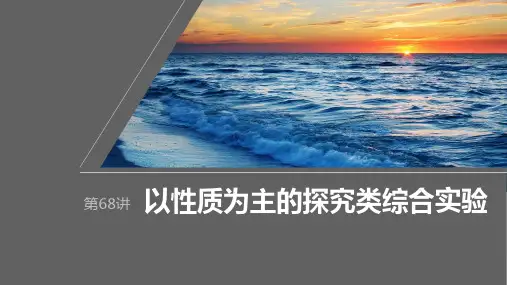 2024届高考一轮复习化学课件(新教材鲁科版宁陕)：以性质为主的探究类综合实验