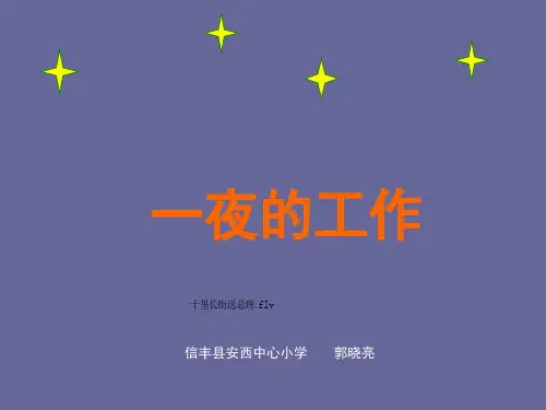 13一夜的工作PPT课件