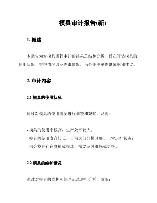 模具审计报告(新)