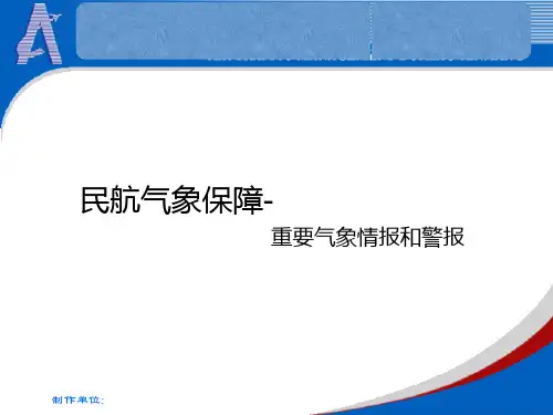 航空气象保障-重要气象情报和警报