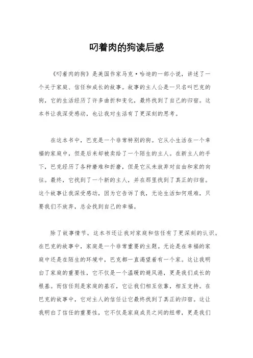 叼着肉的狗读后感
