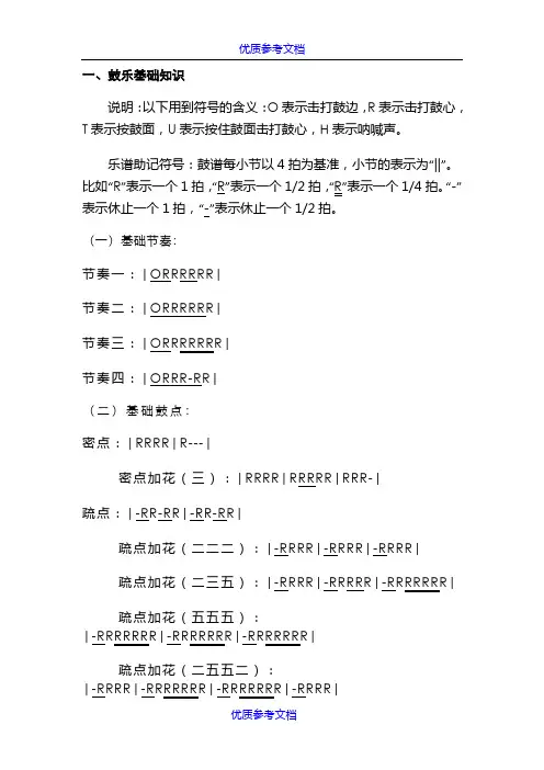 【参考借鉴】十八路鼓鼓谱.docx
