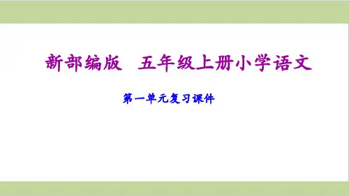 部编版语文五年级上册期末复习课件(按单元复习)