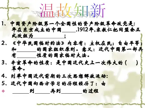 第一轮复习：五四运动