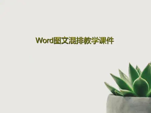 Word图文混排教学课件共19页