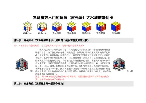三阶魔方入门的玩法图解(层先法)