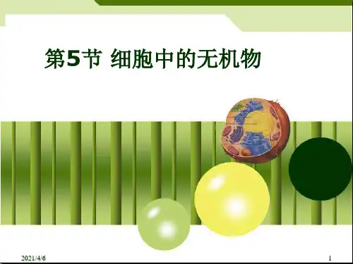 细胞中的无机盐