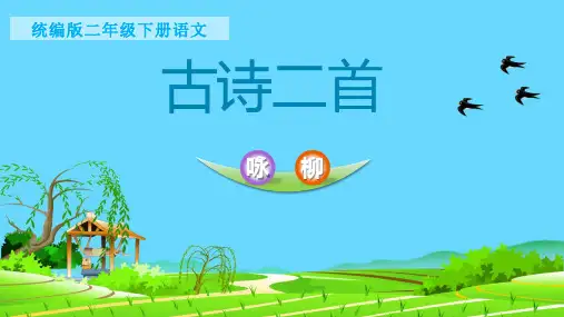 二年级语文下册第1课古诗二首咏柳课件(共14张PPT)