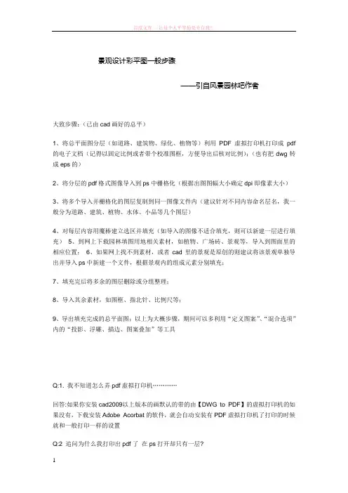 景观设计彩平图一般步骤