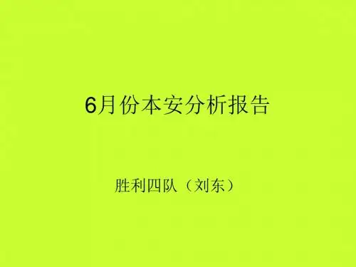 6月份本安分析报告