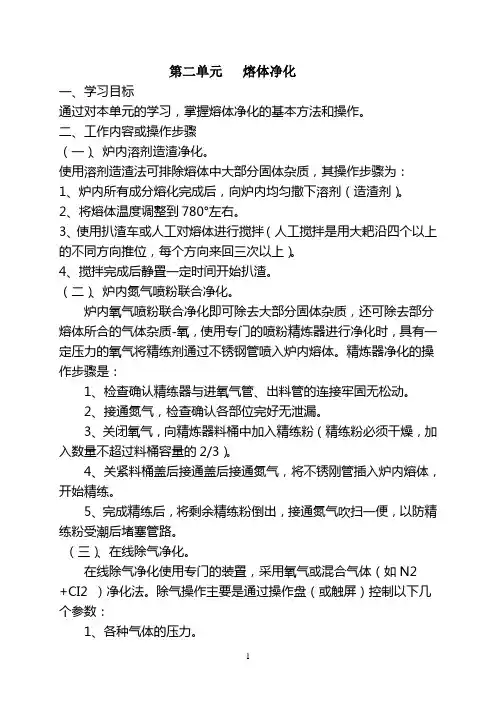 熔体净化