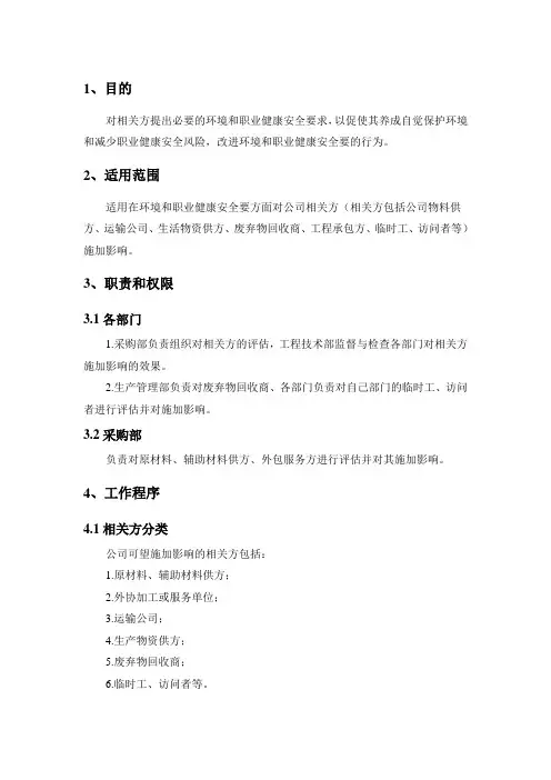 相关方控制程序