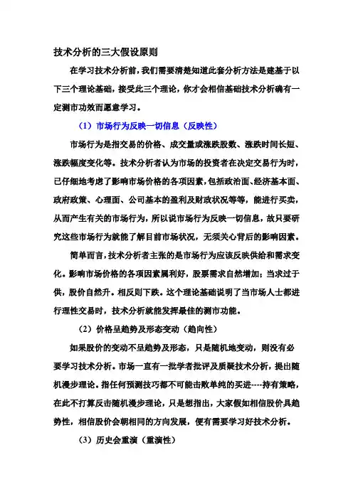 技术分析的三大假设原则