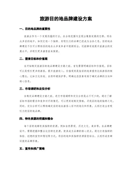 旅游目的地品牌建设方案
