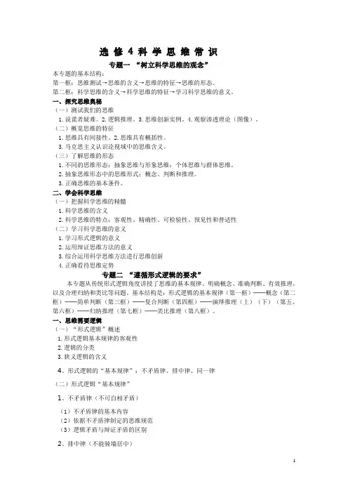 政治选修4复习提纲