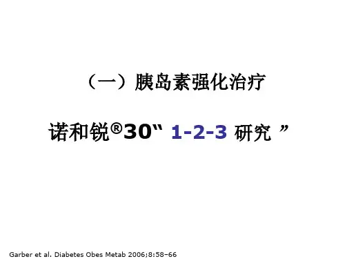 诺和锐30一天三次病例课件