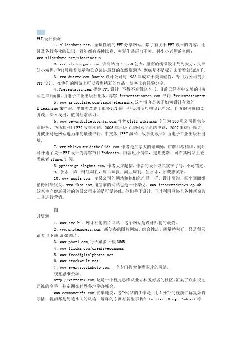 PPT资源网站大全PPT学习网站
