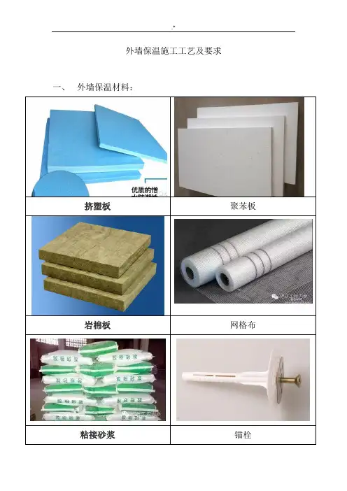 外墙保温施工工艺标准及其要求