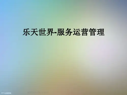 乐天世界-服务运营管理