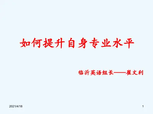 英语教师如何提升自身专业水平(共39张PPT)