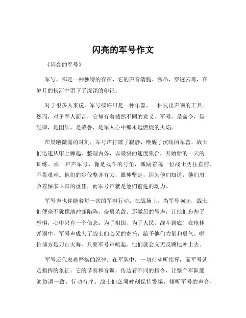 闪亮的军号作文