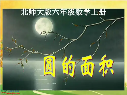 北师大版数学六年级上册《圆的面积》PPT课件之一