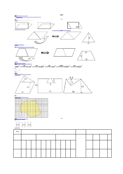 新苏教版五年级数学上册知识点总结