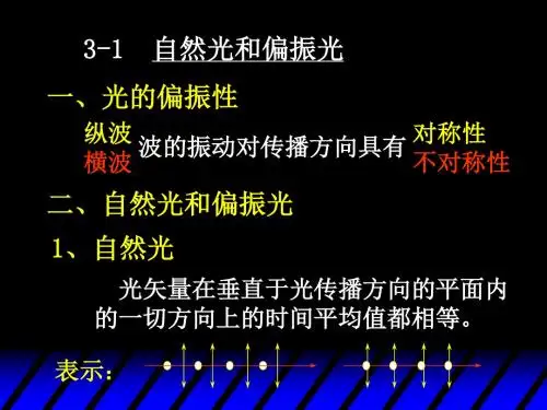3-1 自然光和偏振光