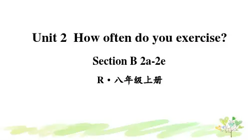 新人教八年级上册英语第4课时(Section B 2a-2e)