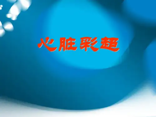 心脏彩超PPT课件